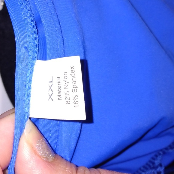Royal blue women's bikini bottom with tassels around Sz XXL New - Picture 6 of 17